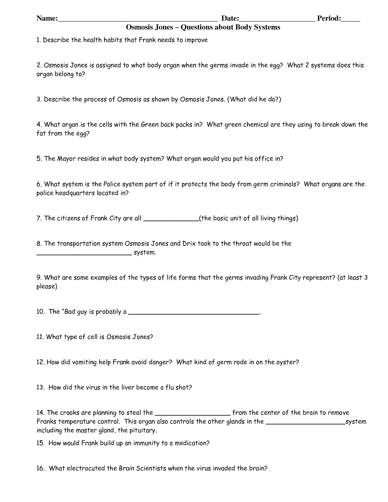 17 Best Images of Osmosis Worksheet Answers - Osmosis and Tonicity