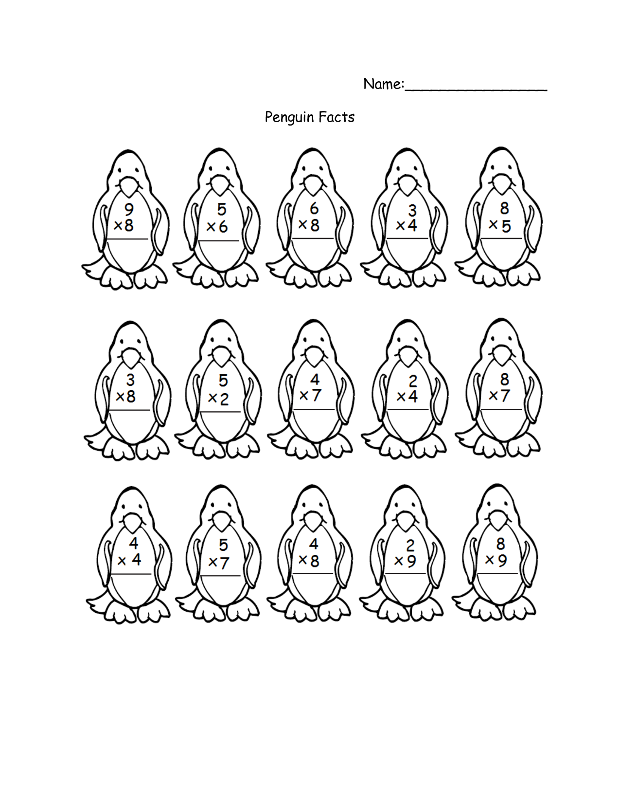 17 Best Images of Penguins Worksheets Elementary Worksheets About
