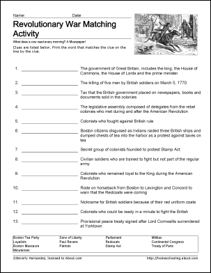 13 Best Images of Revolutionary War Worksheets 5th Grade - Civil War