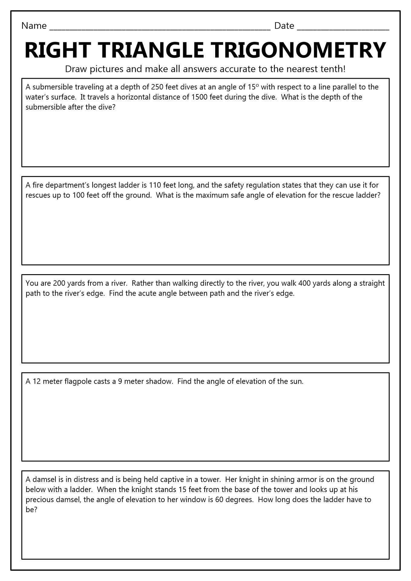 11 Best Images of Right Triangle Trigonometry Worksheet  Special Right Triangles Worksheet 