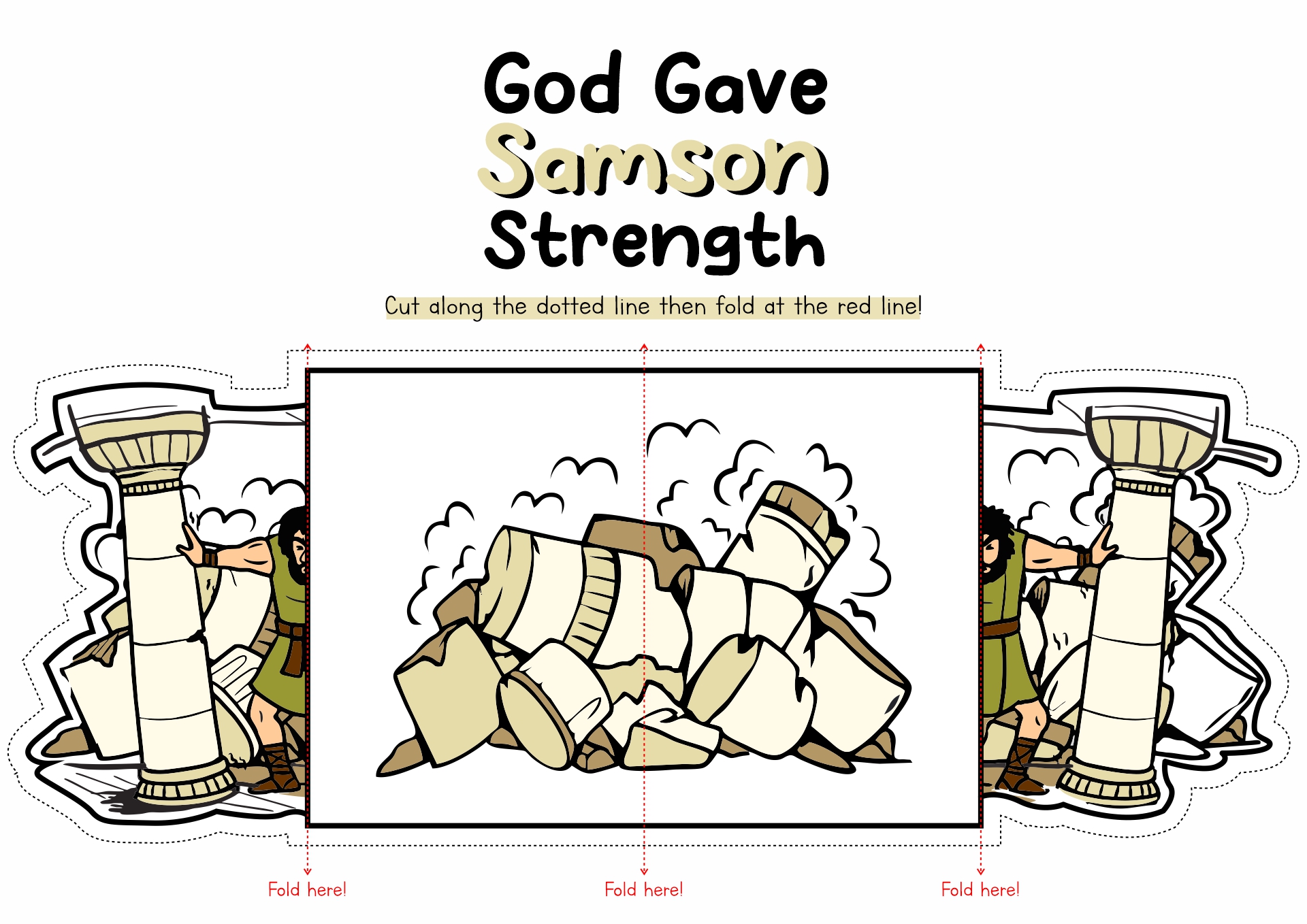 12 Best Images of Bible Studies Printable Worksheets Samson Preschool