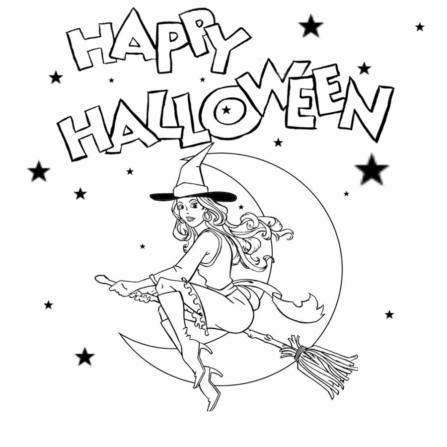 Simple Halloween Coloring Pages for Kids to Color