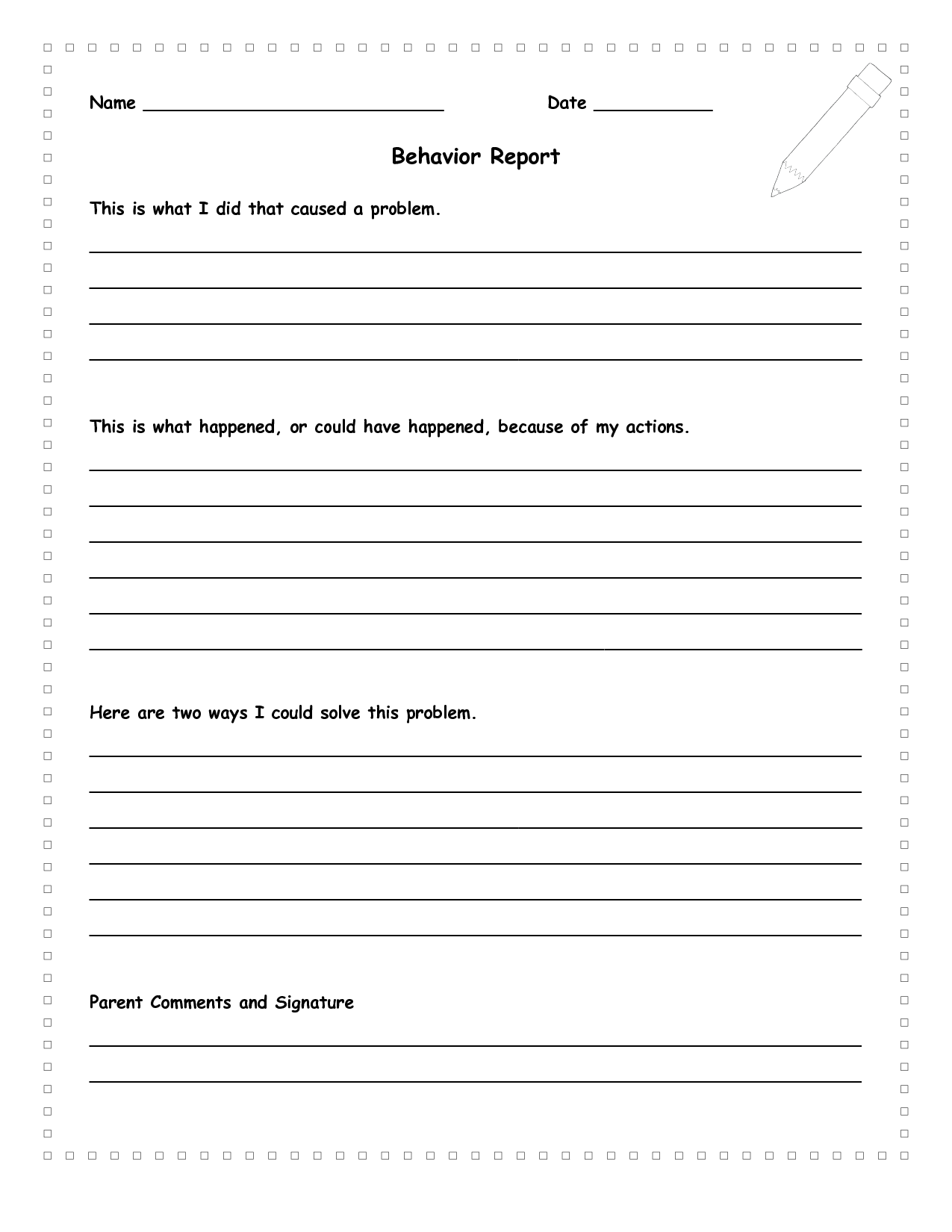 20 Best Images of SelfReflection Worksheets Printable Student Self