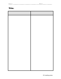 Blank 2 Column Chart Template