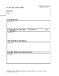 Book Review Outline Template