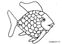 Rainbow Fish Coloring Template