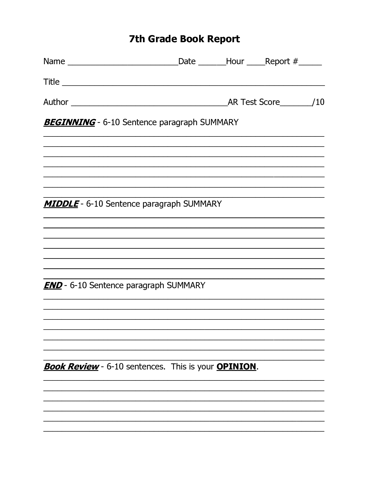 Book report worksheet printable Book report worksheet printable picture