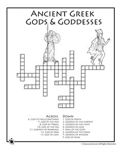 Ancient Greek Crossword Puzzle