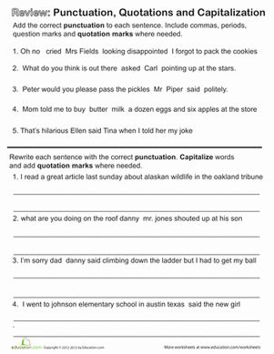 14 Best Images of Quotation Marks Worksheet 1 - Quotation Marks