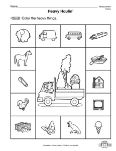 7 Best Images of Light And Heavy Worksheets For Kindergarten - Weight