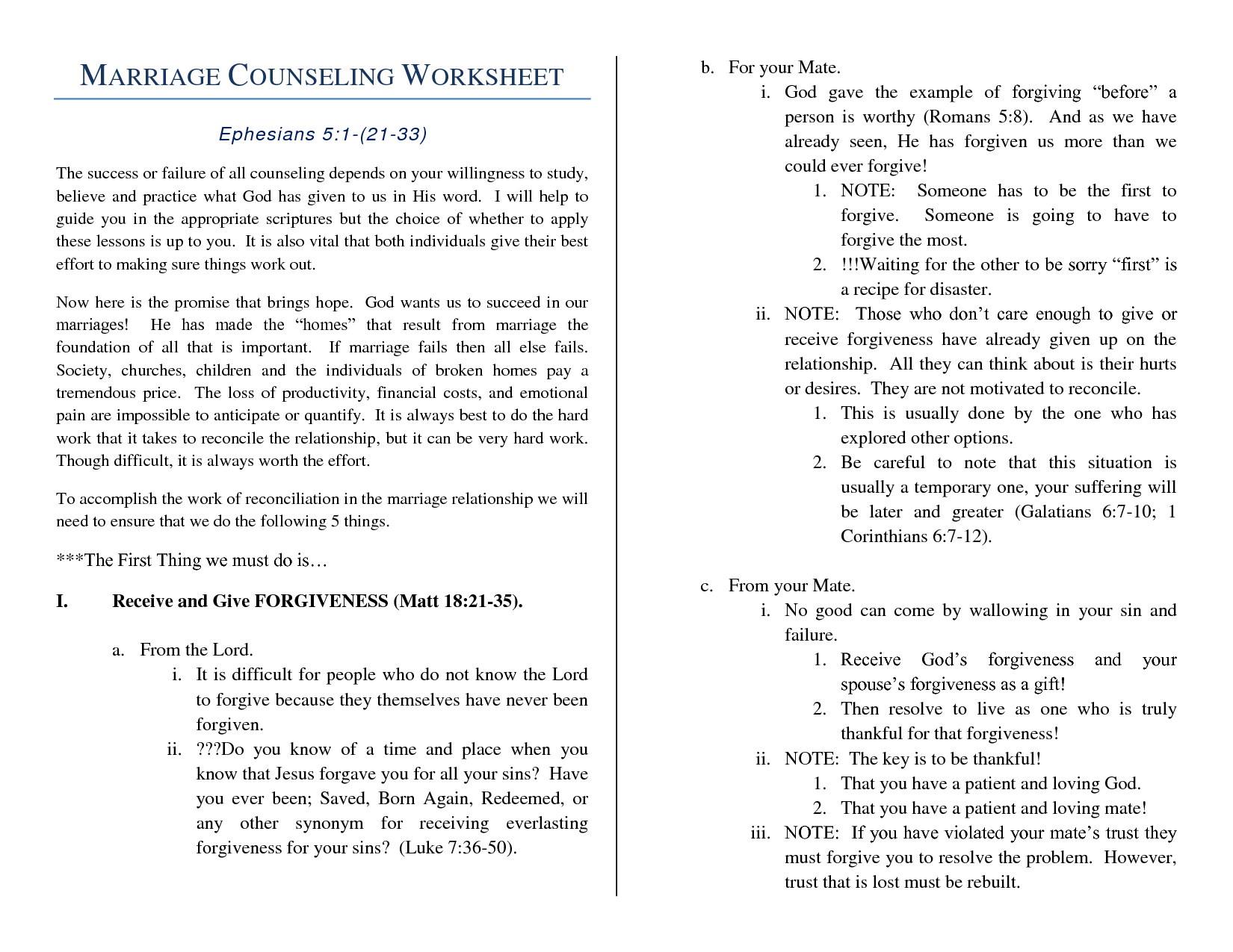 14 Best Images of Marriage Communication Worksheets  Printable Marriage Counseling Worksheets 
