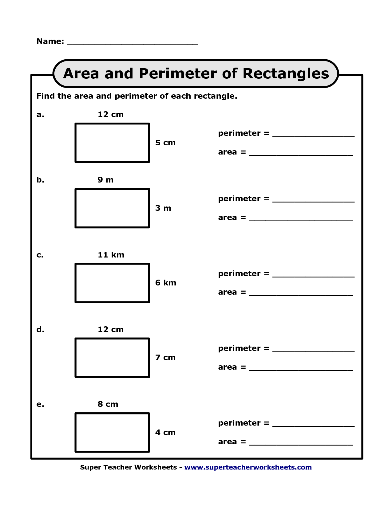 6 Best Images of Area Of A Rectangle Worksheet - Rectangle Area and