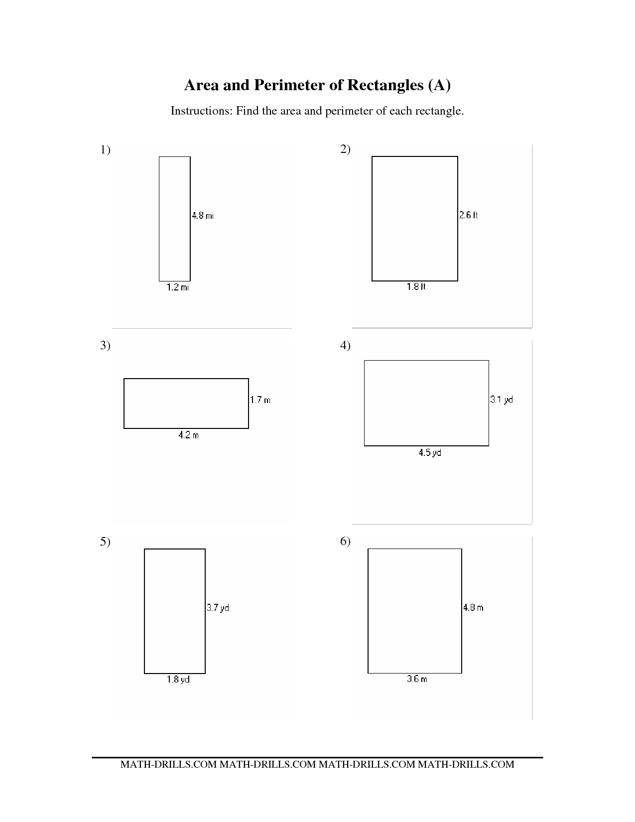 6 Best Images of Area Of A Rectangle Worksheet - Rectangle ...