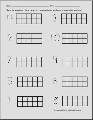 15 Best Images of Free 10 Frame Worksheets - Mini Ten Frames Printable