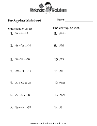 7th Grade Pre-Algebra Worksheets