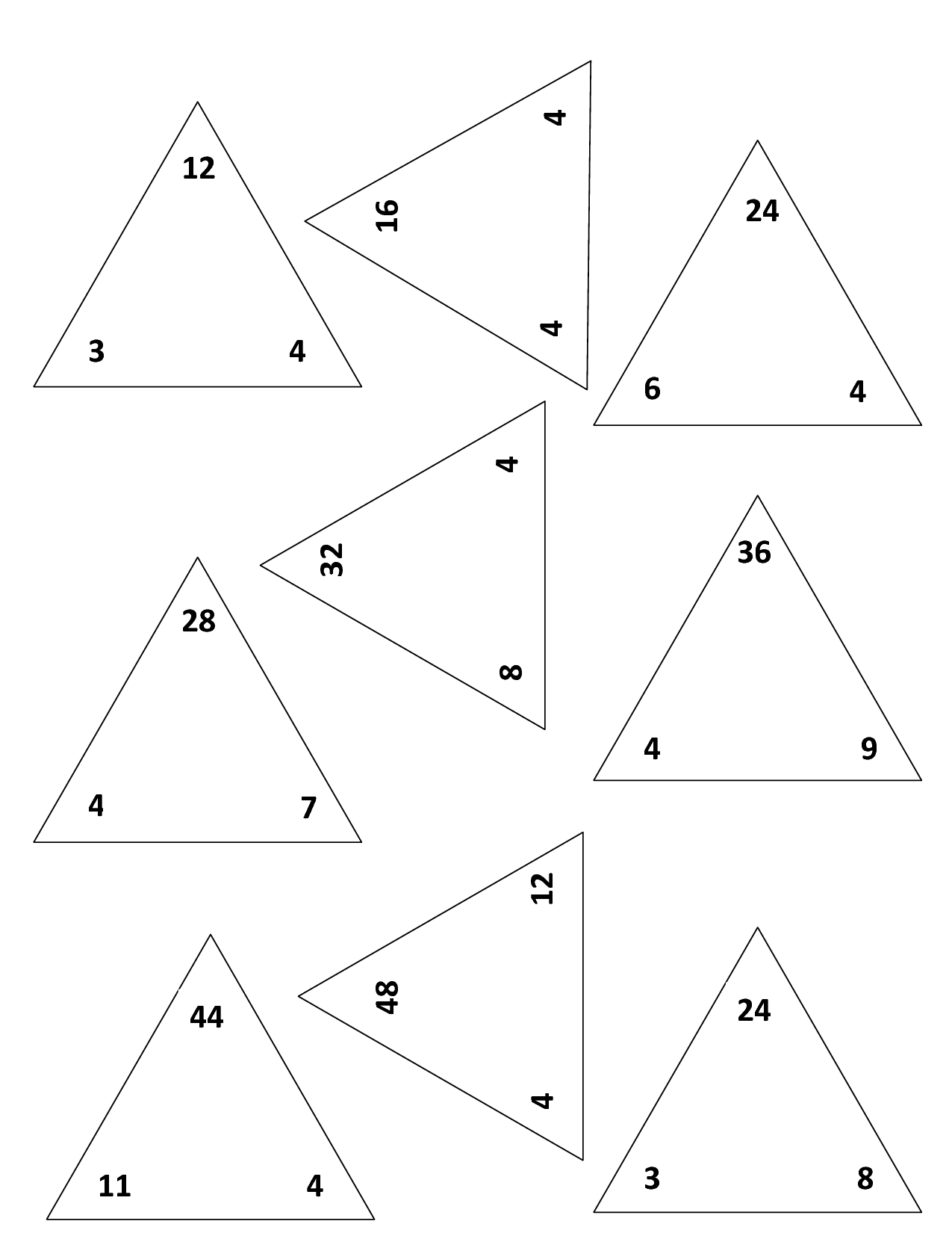 14 Best Images Of Multiplication Triangles Worksheets Multiplication Triangle Puzzle Triangle 