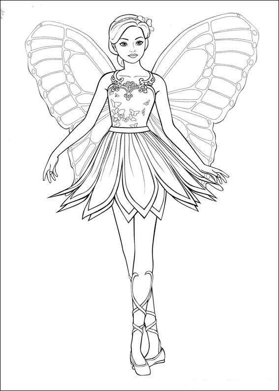 Barbie Fairies Coloring Pages