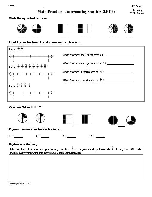 12 Best Images of 3rd Grade Math Worksheets Fractions  Printable 3rd Grade Math Worksheets 