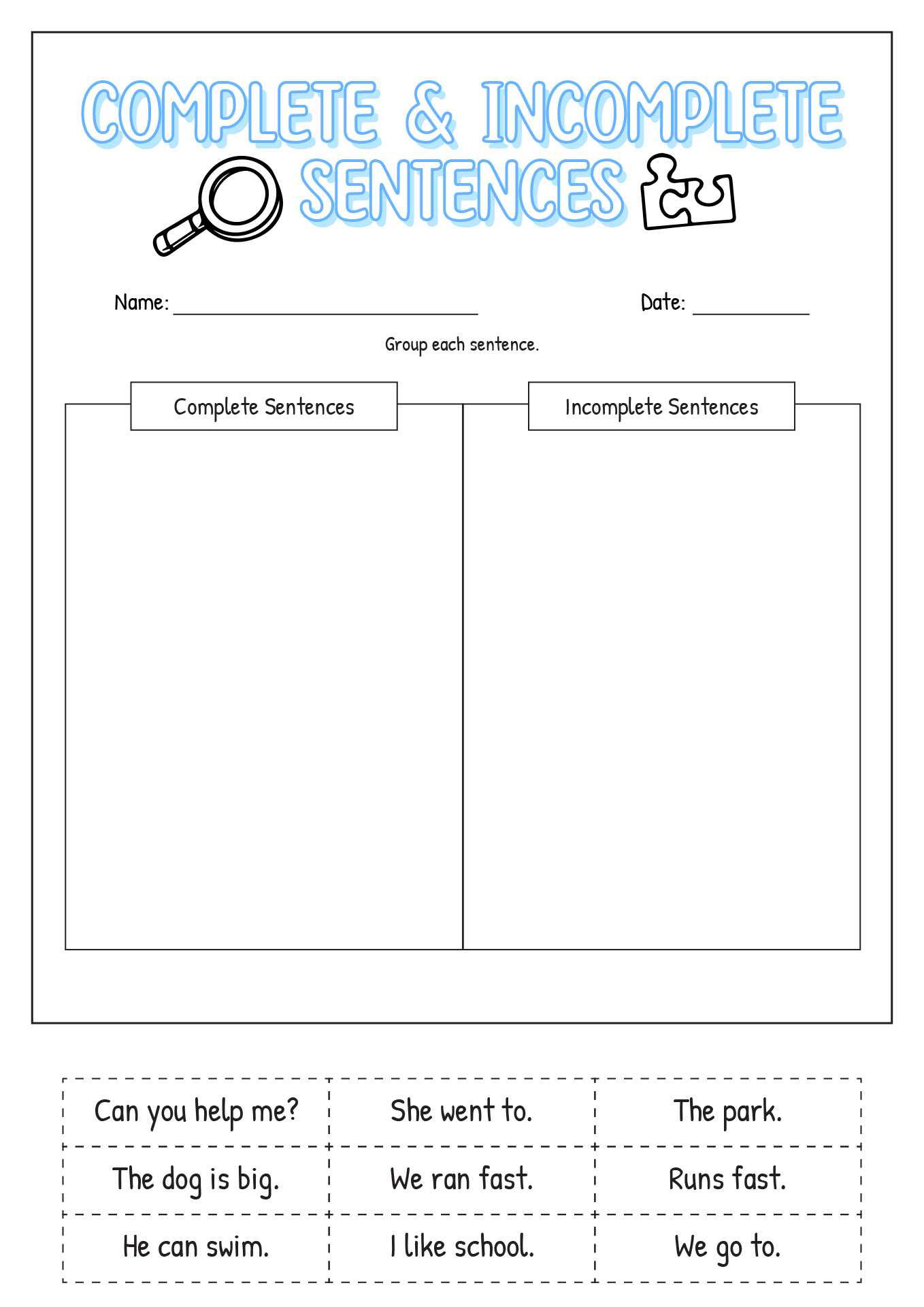 Cut And Paste Worksheet Category Page 1 - worksheeto.com