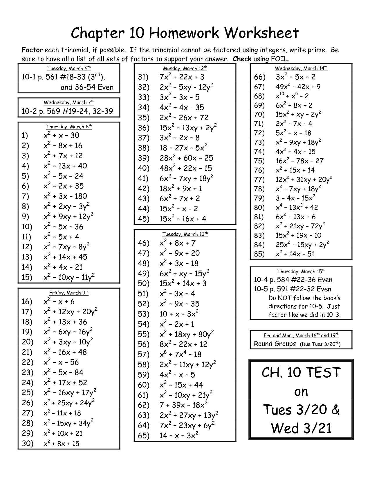 Factoring worksheet pdf Factoring worksheet pdf image