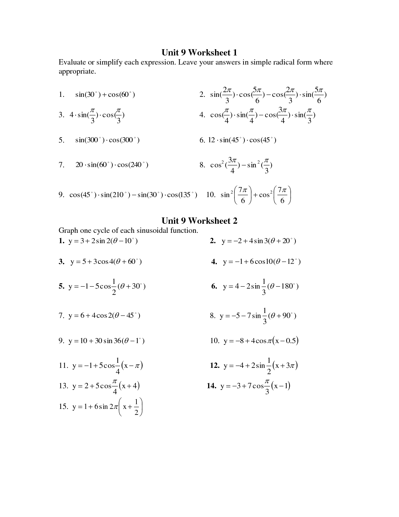 8 Best Images of Pre Calculus Worksheets - Arithmetic and Geometric