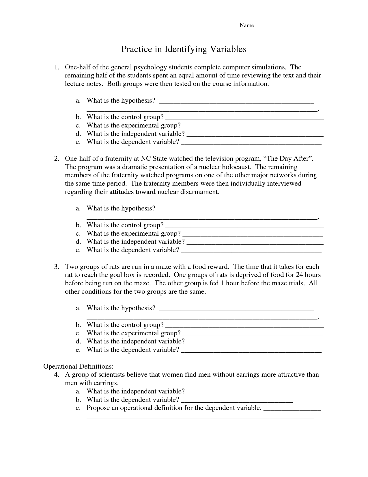 11 Best Images of Simpsons Experimental Design Worksheet - Experimental