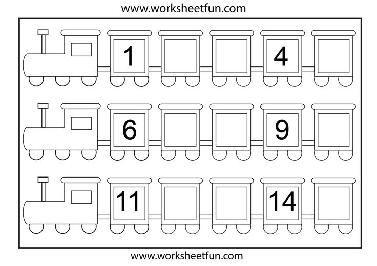 Preschool Missing Number Worksheets