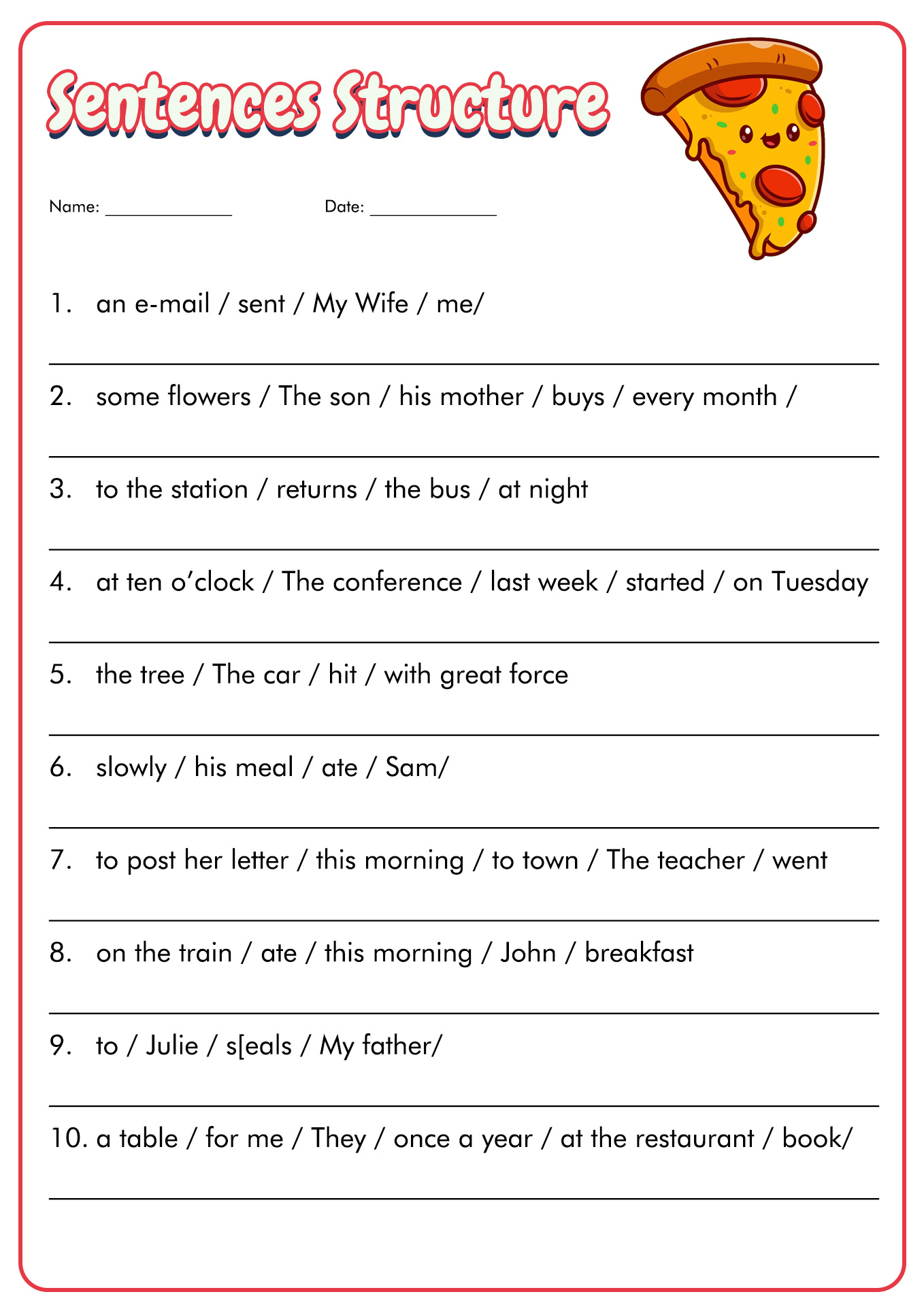 14 Best Images Of 4 Types Of Sentences Worksheets 4 Kinds Of Sentences Worksheet Sentence