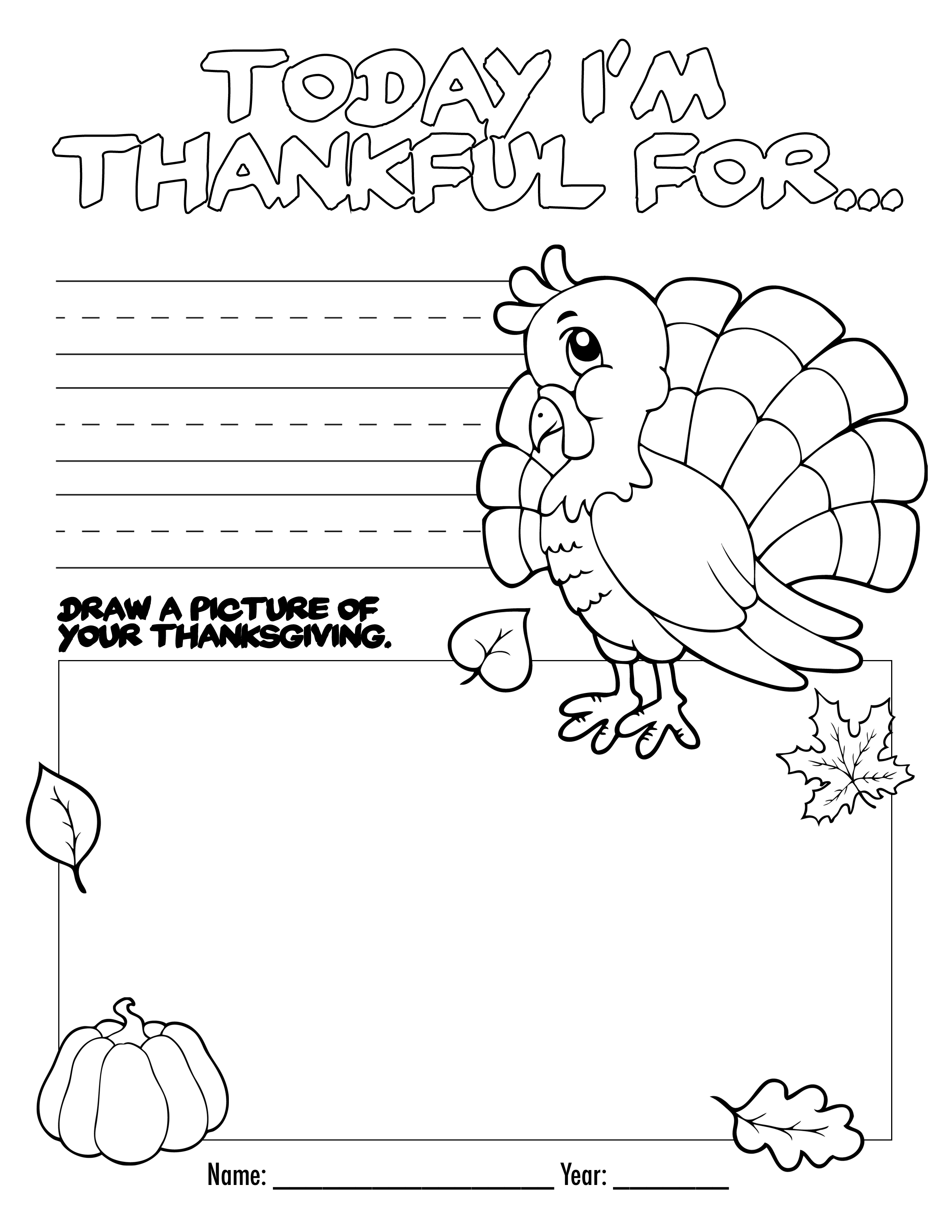 Printable Thanksgiving Coloring Books