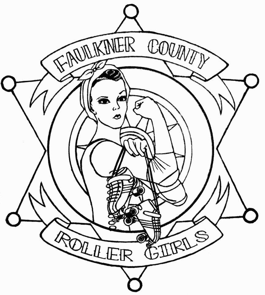 Roller Derby Coloring Pages