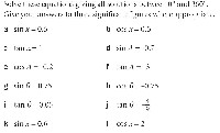 Basic Trig Equations Worksheet