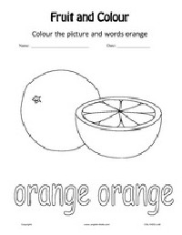 Color Orange Worksheets Preschool