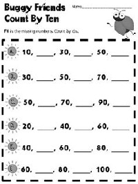 Counting by Tens Worksheet