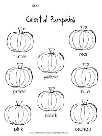 Halloween Color Words Worksheets Kindergarten