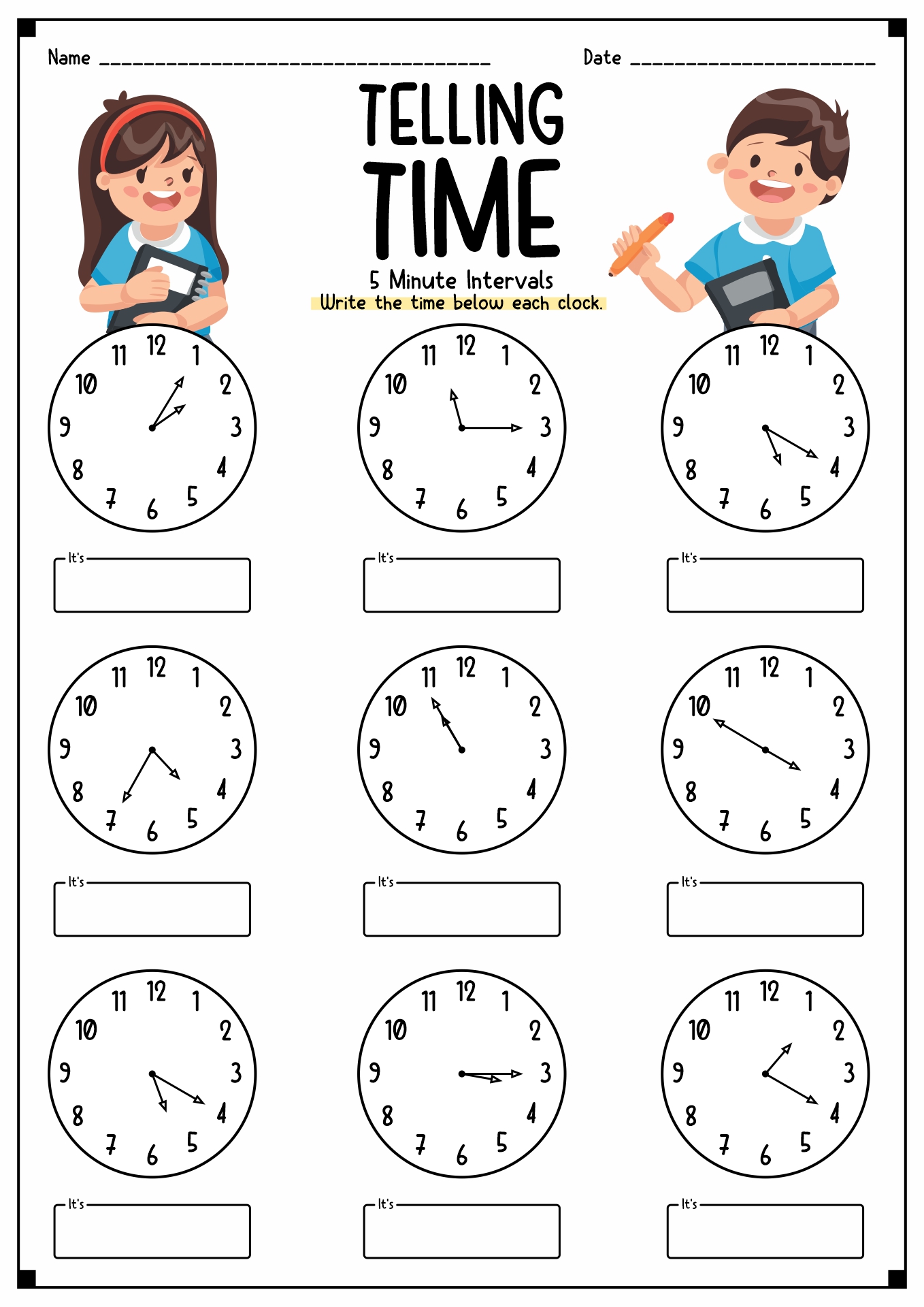 13 Best Images of O Clock Worksheets - O Clock Worksheet, Half Past