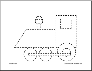 Train Tracing Page Preschool