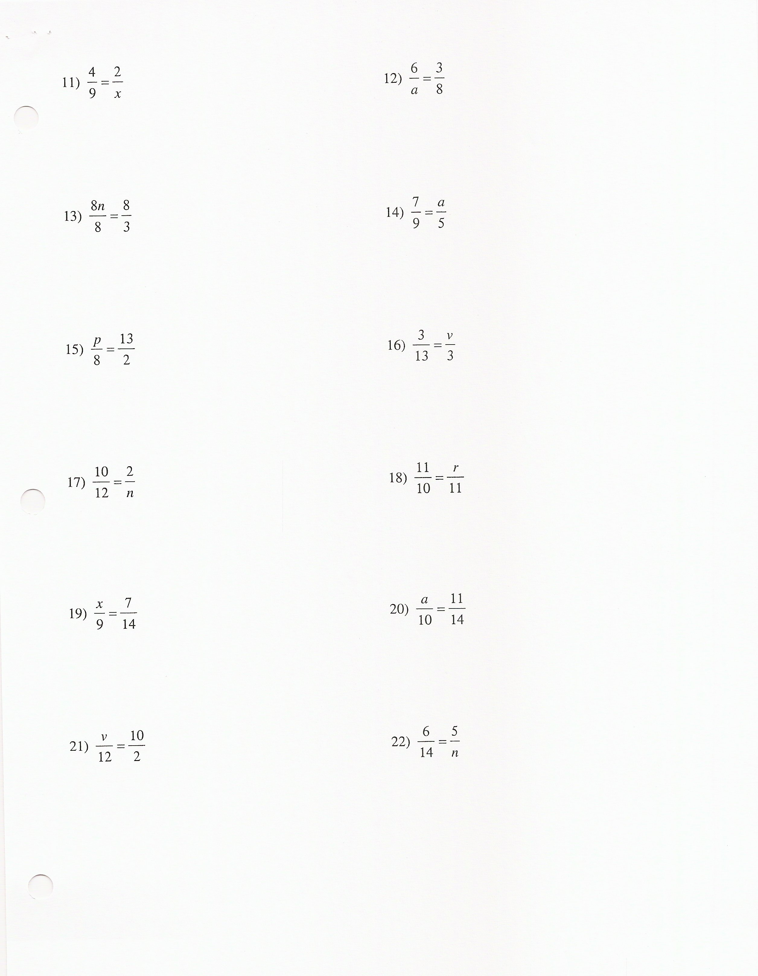 Proportions And Similar Figures Worksheet