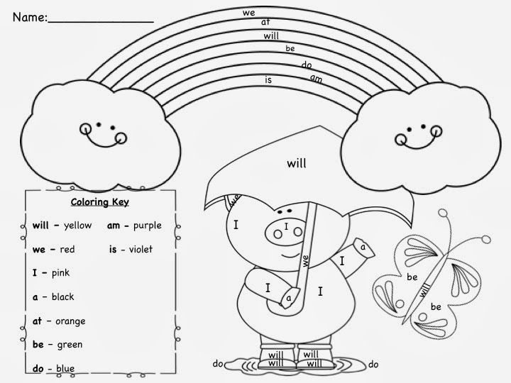 Color by Sight Word Coloring Page