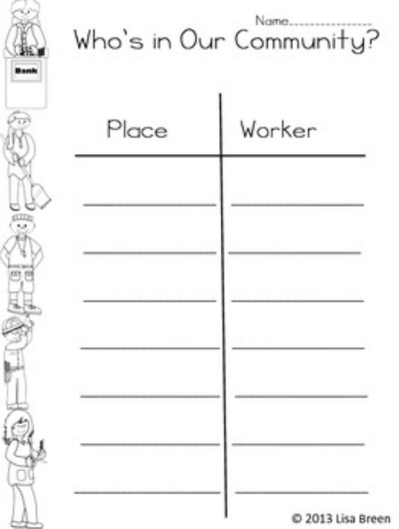 11 Best Images of First Grade Community Worksheets - My Community 2nd