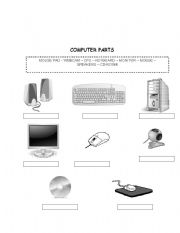 Computer Parts Worksheet