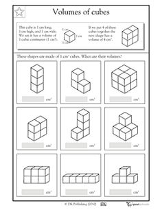 Cube Volume Worksheets 5th Grade Math