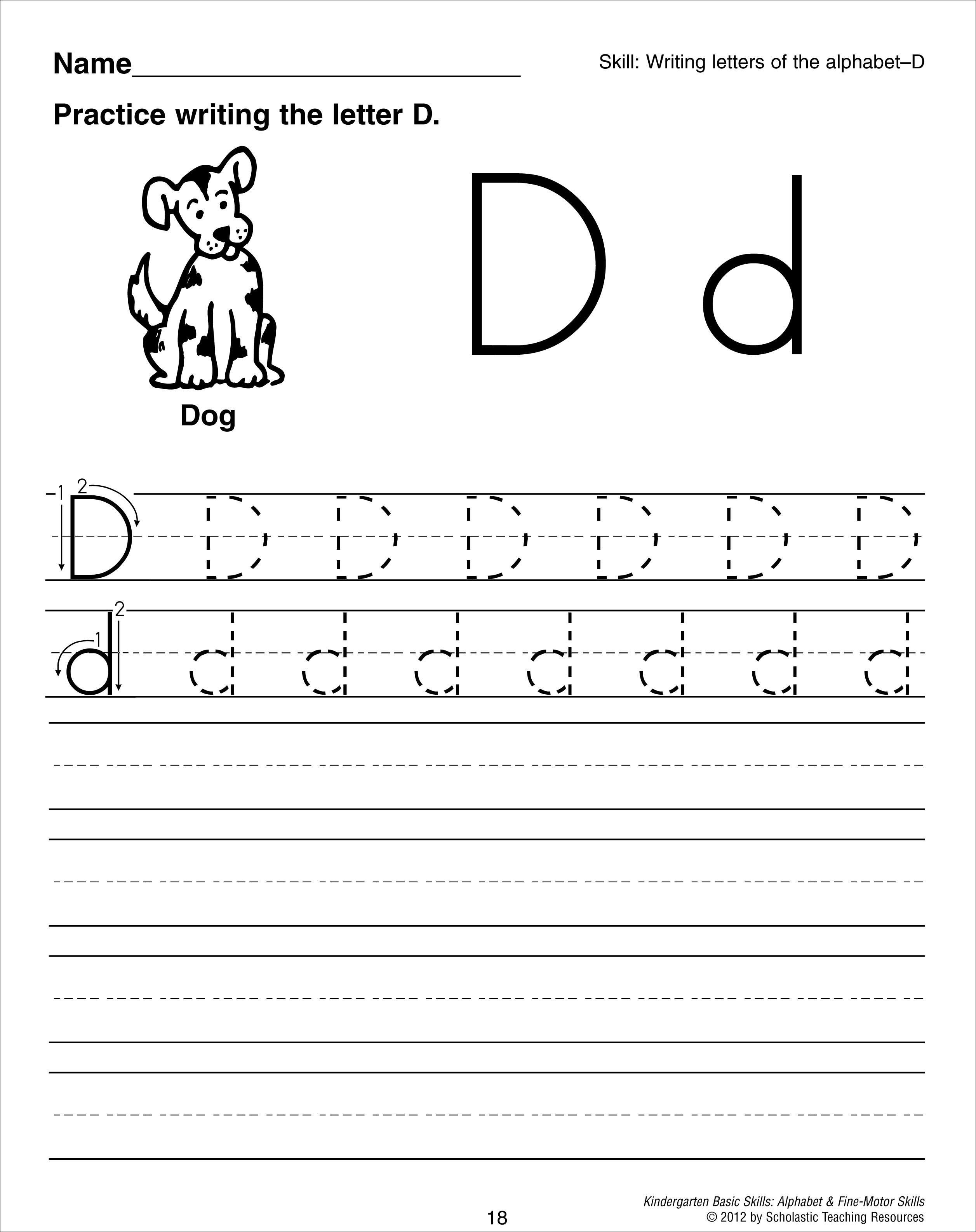 14 Best Images of Lowercase D Worksheets For Preschool  Letter D