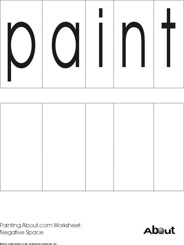 Positive and Negative Space Art Worksheets