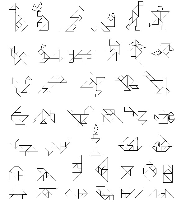 Printable Tangram Puzzles for Kids