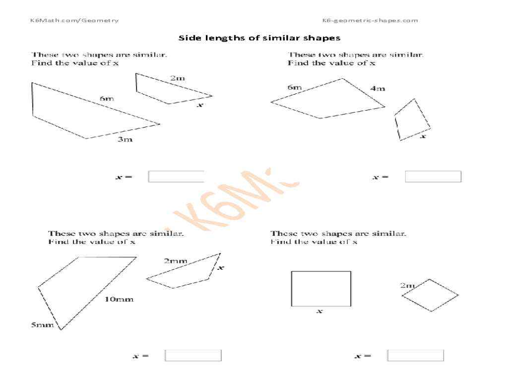 10 Best Images of Similar Figures Worksheets 7th Grade - Similar