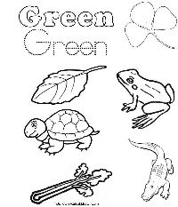 Color Green Coloring Pages