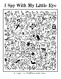 I Spy Coloring Pages for Kids