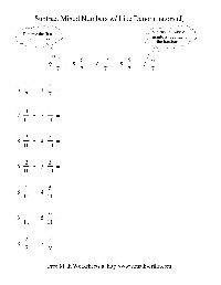 Mixed Fractions Worksheets