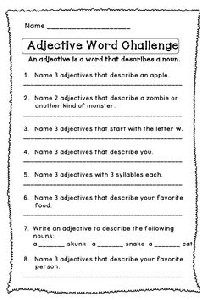 Parts of Speech Worksheets Free 6th Grade