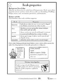Rocks and Minerals Worksheets 3rd Grade